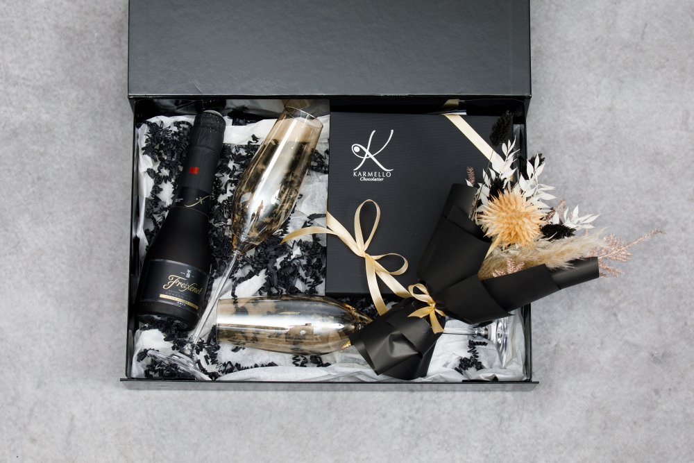 E-shop Luxusný darčekový čierny box - Elegant