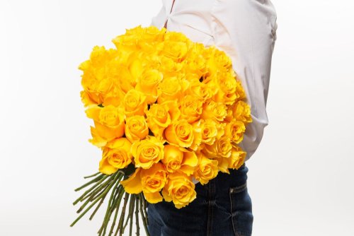 Žlté ruže - mono kytica