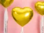 Fóliový balón - Srdce 45cm - Farba: Zlatá, Plnenie balónov: Naplnený héliom