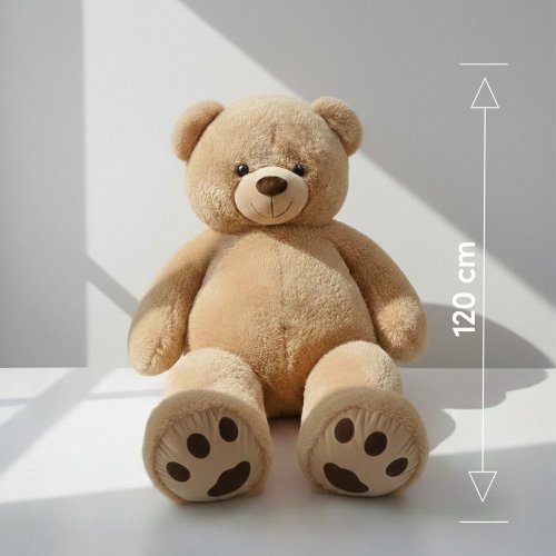 Obrovský krásny plyšový medvedík, perfektný valentínsky darček, ideálny ako doplnok ku každej kytici. 