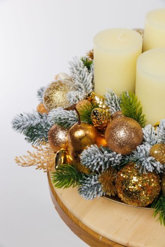 Adventný veniec - Golden extravaganza