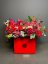 Kvetinový box - výber floristu, červený