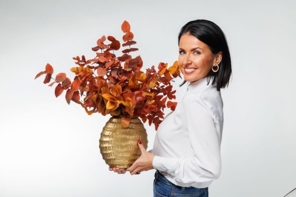 Jesenná váza s eukalyptom