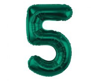 Fóliový balón číslo ''5'' - Farba: Biela, Plnenie balónov: Bez náplne