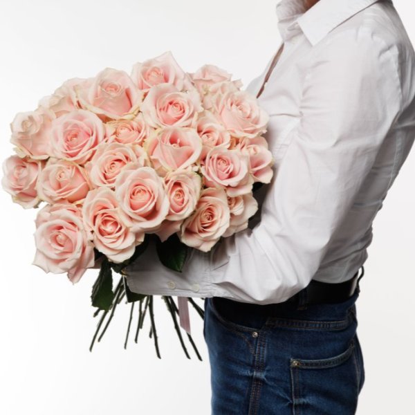 Ružové ruže - mono kytica