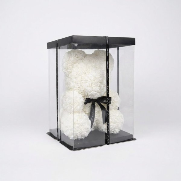 Luxury Rose Bear – white Luxury Rose Bear – white