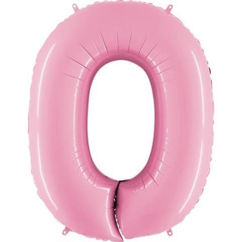 Fóliový balón číslo ''0'' - 102 cm - Farba: Modrá, Plnenie balónov: Naplnený héliom
