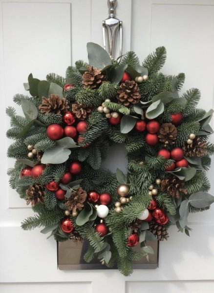 Exkluzívny vianočný veniec na dvere - WelcomeXmas - Veľkosť: L