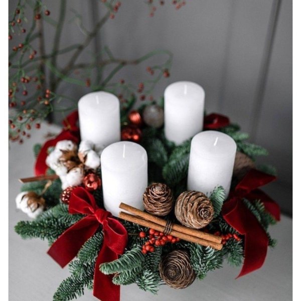 Adventný veniec podľa Vášho výberu - zo živej čečiny