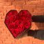 Kvetinový box - Srdce z lásky - Farba: Červená