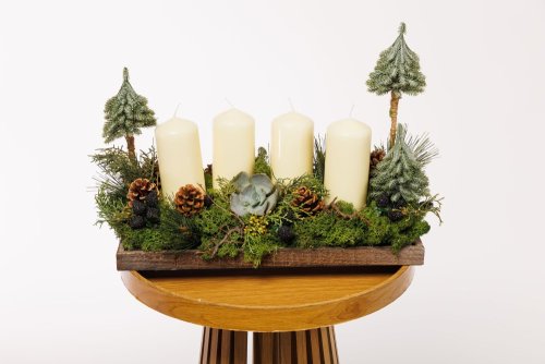 Adventný  aranžmán - Lesná krajinka