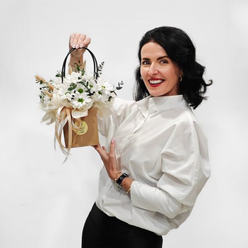 Kvetinový box - White bloomig