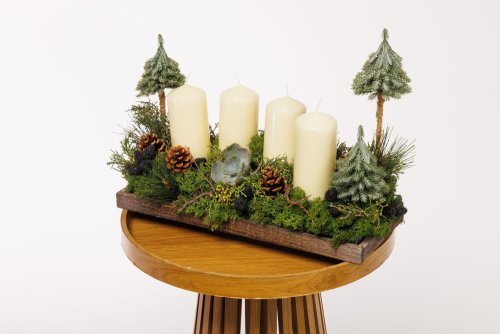 Adventný  aranžmán - Lesná krajinka