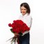 Červené ruže - mono kytica - 60-70cm - Veľkosť: M