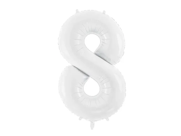 Fóliový balón číslo ''8'' - Farba: Strieborna, Plnenie balónov: Naplnený héliom Fóliový balón číslo ''8'' - Farba: Strieborna, Plnenie balónov: Naplnený héliom