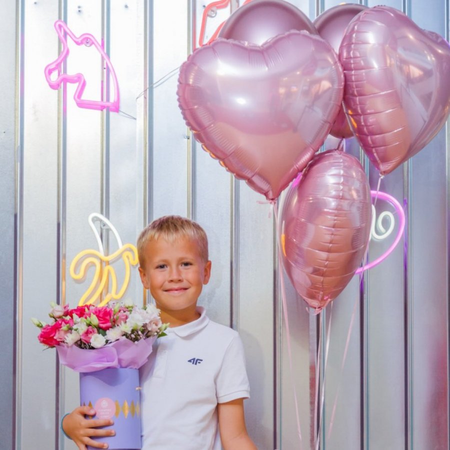 Sada ružových balónov