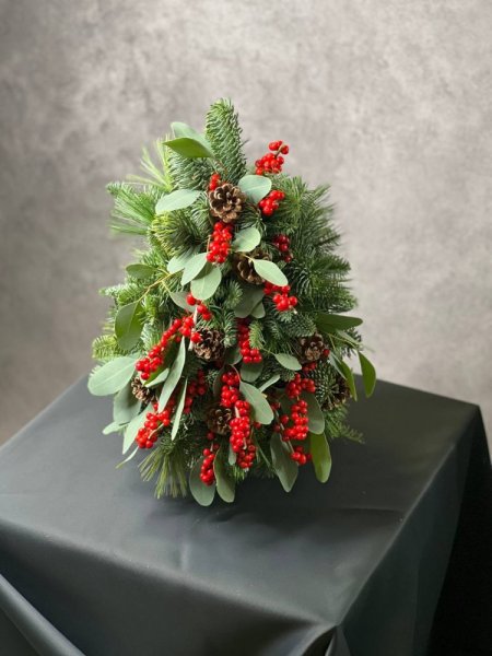 Mini vianočný stromček - prírodný