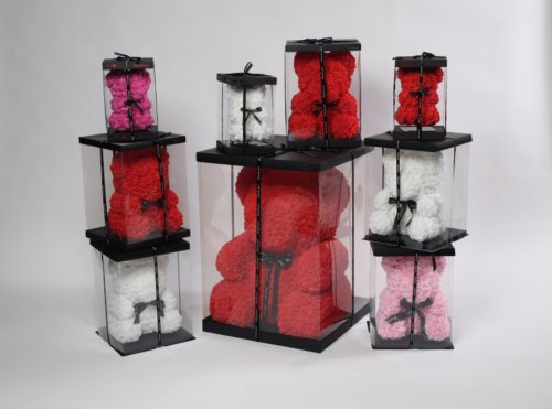 Luxury Rose Bear – red, XXL