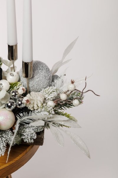 Adventný aranžmán - White elegance