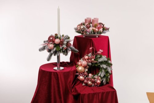 Vianočný veniec na dvere - Pink Xmas