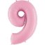Fóliový balón číslo ''9" - 102 cm - Farba: Ružová, Plnenie balónov: Naplnený vzduchom