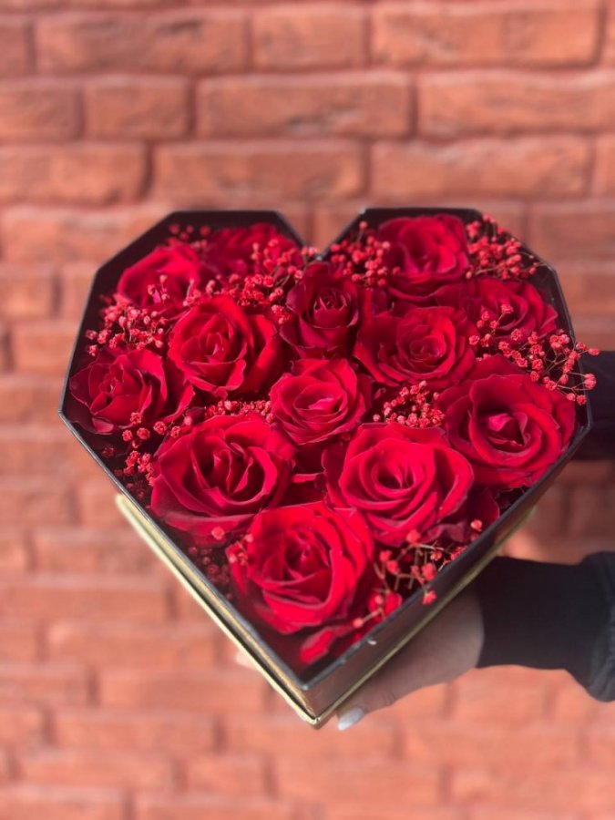 Kvetinový box - Srdce z lásky