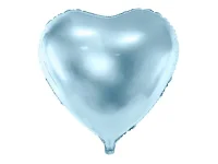 Fóliový balón - Srdce 45cm - Farba: Blankytná, Plnenie balónov: Bez náplne