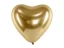 Lesklý balón Srdiečko - 30 cm - Farba: Zlatá, Plnenie balónov: Naplnený héliom
