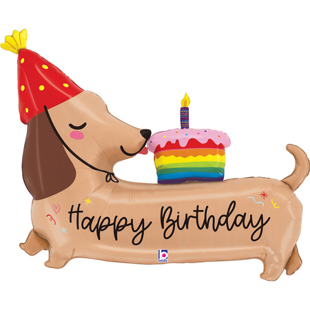 Fóliový balónik Psík - Happy Birthday