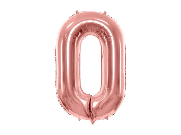 Fóliový balón číslo ''0'' - Farba: Strieborna, Plnenie balónov: Naplnený héliom