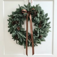 Exkluzívny vianočný veniec na dvere - WelcomeXmas, prírodný - Veľkosť: M