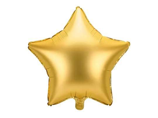 Fóliový balónik-Hviezda 48cm - Farba: Zlatá, Plnenie balónov: Bez náplne