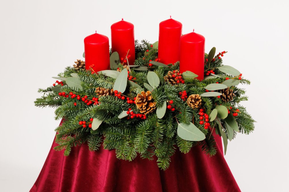 Adventný veniec - Čarovné Vianoce - Variant aranžmánu: bez sviečok Adventný veniec - Čarovné Vianoce - Variant aranžmánu: bez sviečok