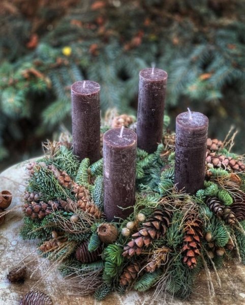 Adventný veniec podľa Vášho výberu - zo živej čečiny