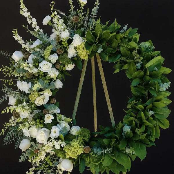 Decentný smútočný veniec - Veľkosť: M