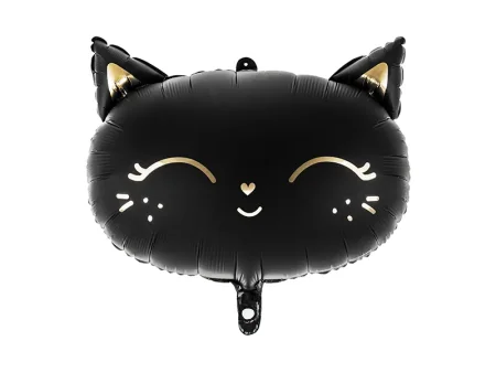 Fóliový balónik Mačička - čierna