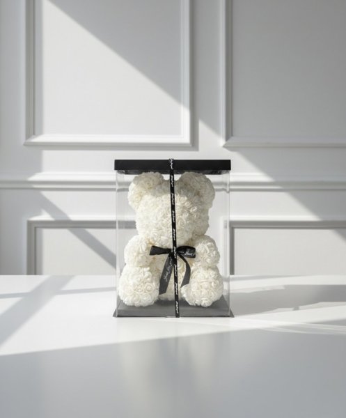 Luxury Rose Bear – white Luxury Rose Bear – white
