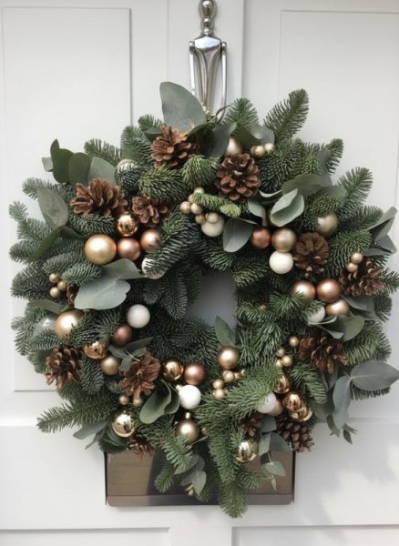Exkluzívny vianočný veniec na dvere - WelcomeXmas - Veľkosť: L