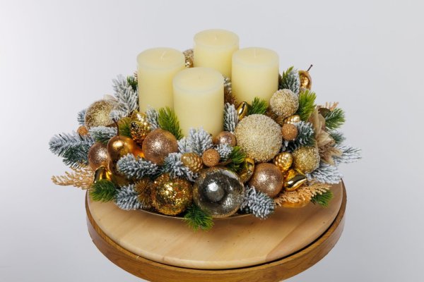 Adventný veniec - Golden extravaganza
