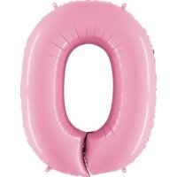 Fóliový balón číslo ''0'' - 102 cm - Farba: Modrá, Plnenie balónov: Naplnený héliom