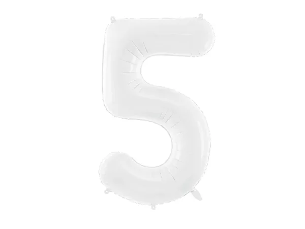 Fóliový balón číslo ''5'' - Farba: Strieborna, Plnenie balónov: Bez náplne Fóliový balón číslo ''5'' - Farba: Strieborna, Plnenie balónov: Bez náplne