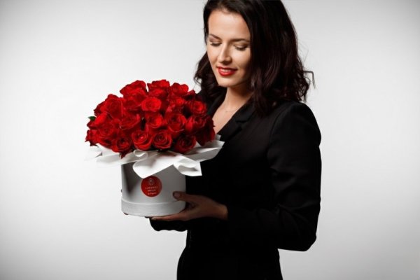 Kvetinový box - Perfect love, červené