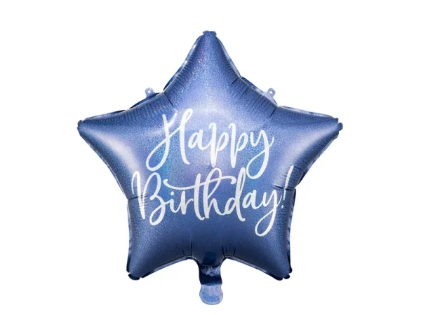 Fóliový balónik - Happy Birthday - Farba: Farebná, Plnenie balónov: Bez náplne