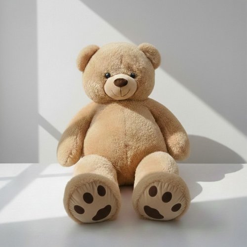 Obrovský plyšový medvedík, bude krásnym Valentínskym darčekom. Jeho výška je 120 cm.