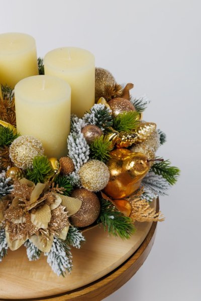 Adventný veniec - Golden extravaganza