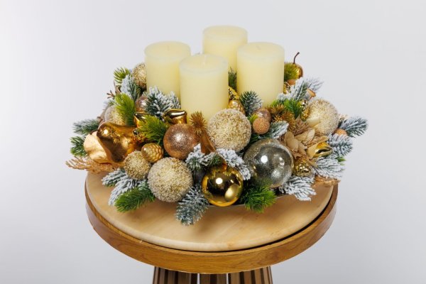 Adventný veniec - Golden extravaganza