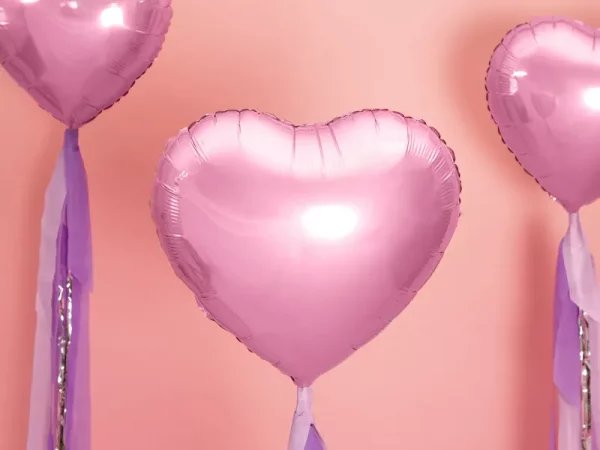 Fóliový balón - Srdce 45cm, ružový