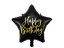 Fóliový balónik - Happy Birthday - Farba: Čierna, Plnenie balónov: Naplnený vzduchom