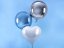 Fóliový balón - Guľa - Farba: Šedá, Plnenie balónov: Naplnený héliom