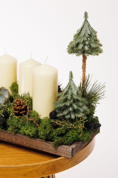 Adventný  aranžmán - Lesná krajinka